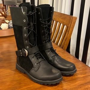 Timberland Bethel Buckle Boots new zip black Juniors Youth Girls Size 4